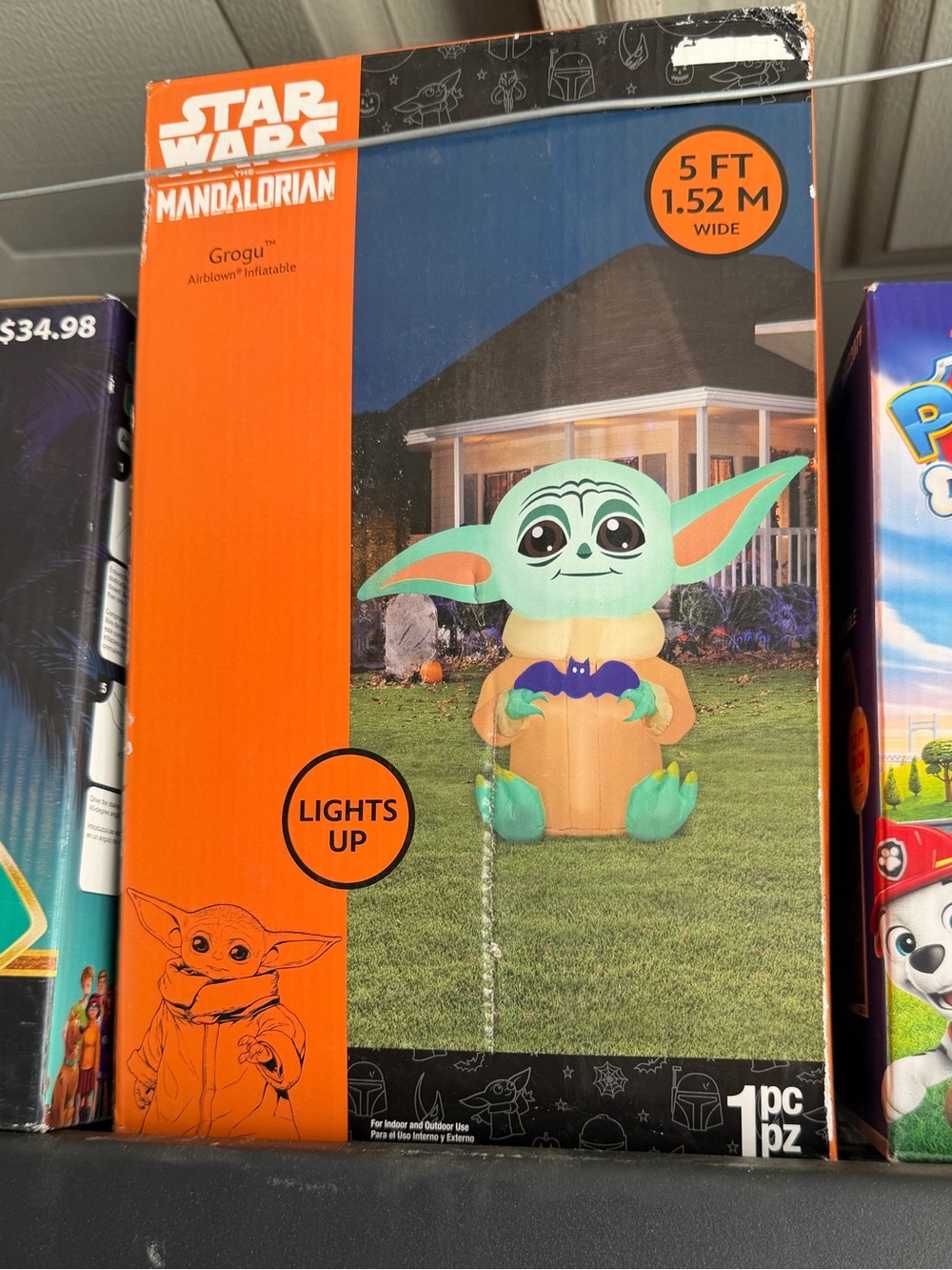 Star Wars Grogu Inflatable Decoration - Green and Black Accents